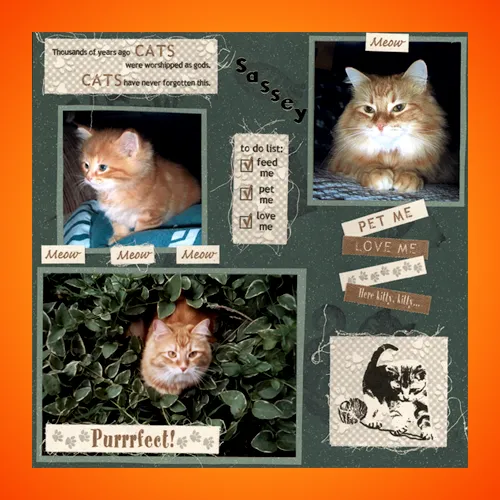 Scrapbook page scanned