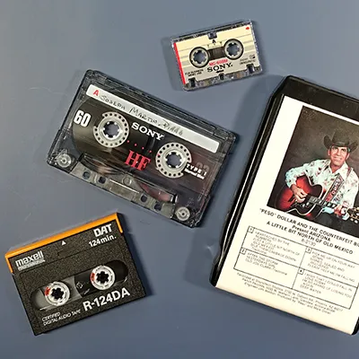 Audio Tapes to Digital Audio Cassettes, Microcassettes, DAT, 8-tracks