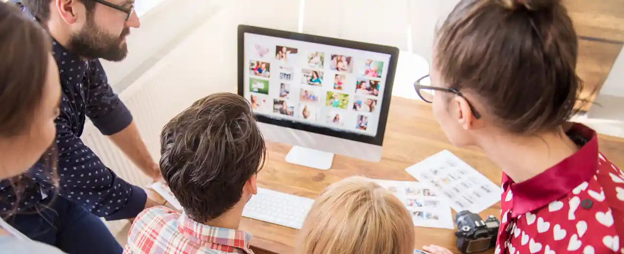 Media inside clouds representing cloud storage