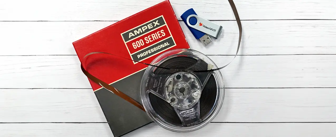 Young man listening to digitized audio